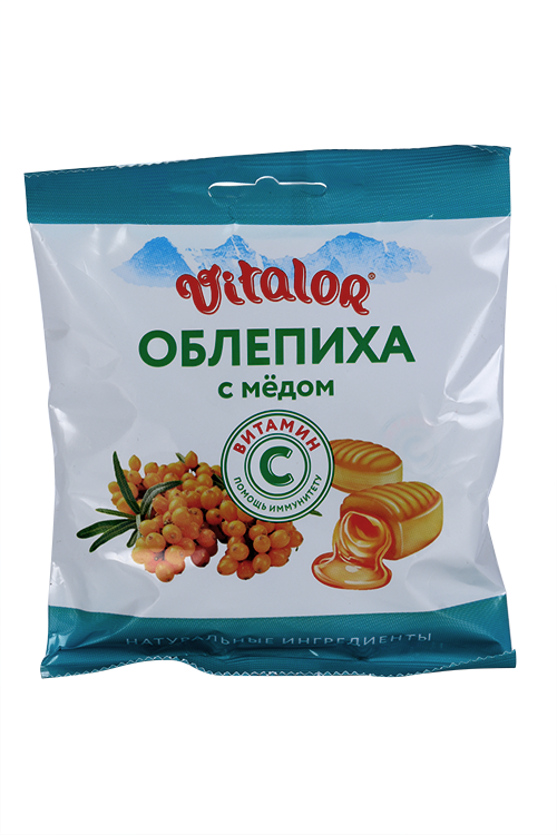 Карамель Виталор облепиха с медом с вит С, 60 г