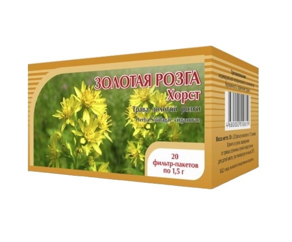 

Золотая Розга, 1,5 г, 20 шт, сырье измельченное ф/пак