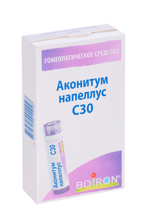 Гомеопатические монокомпонентные препараты растительного происхождения 4 г, гранулы гомеопатические C30 Аконитум Напеллус