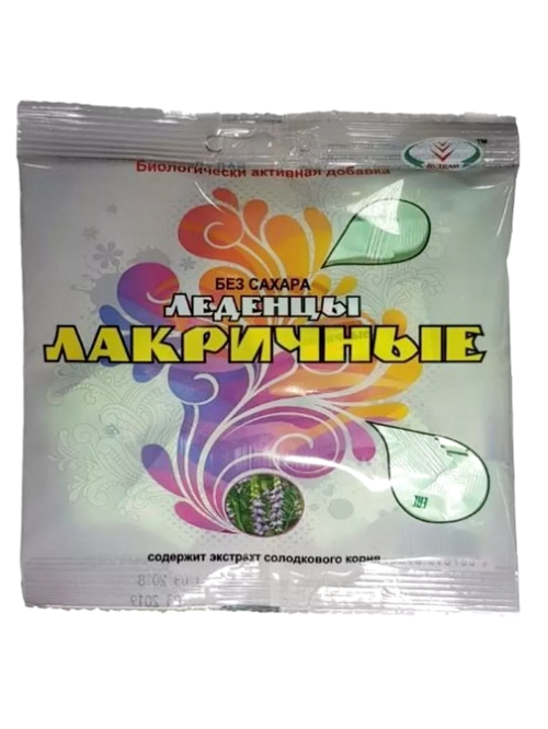 Леденцы Лакричные б/сахара, 50 г