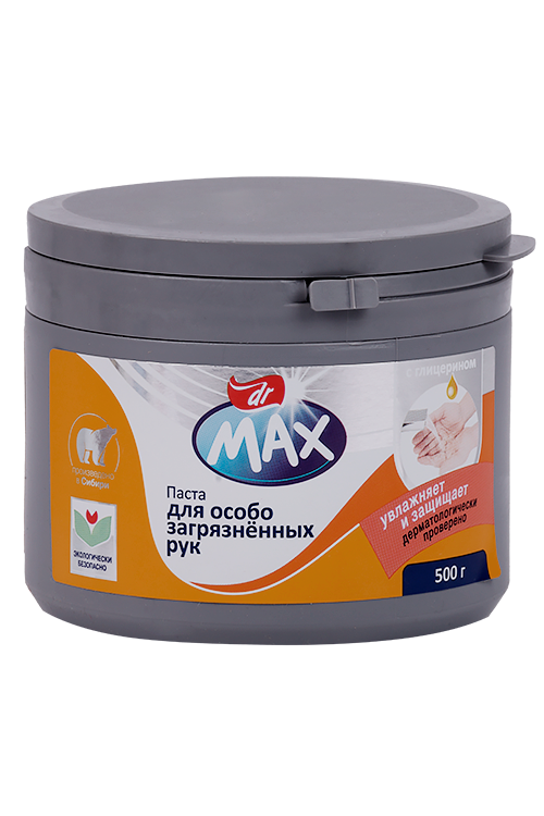 

Паста Dr.Max с глицерином д/особо загрязненных рук, 500 г