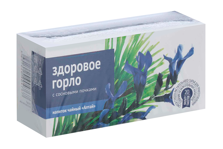 

Чайный напиток Алтай Здоровое горло с сосновыми почками, 2 г, 20 шт