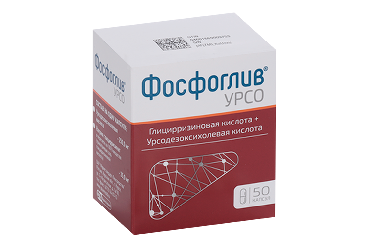 

Фосфоглив УРСО 35 мг+250 мг, 50 шт, капсулы