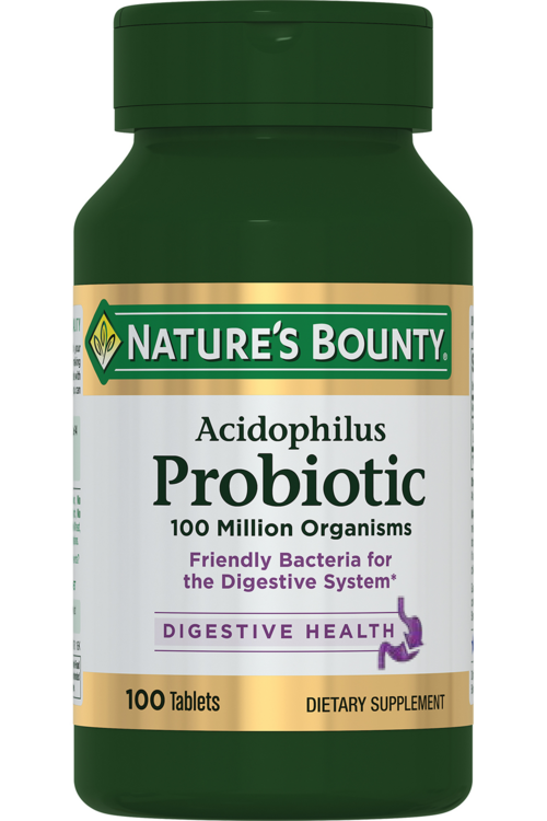 Ацидофилус пробиотик Natures Bounty, 100 шт, таблетки
