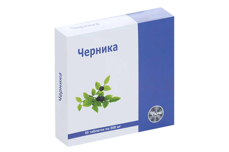 

Черника 500 мг, 50 шт, таблетки