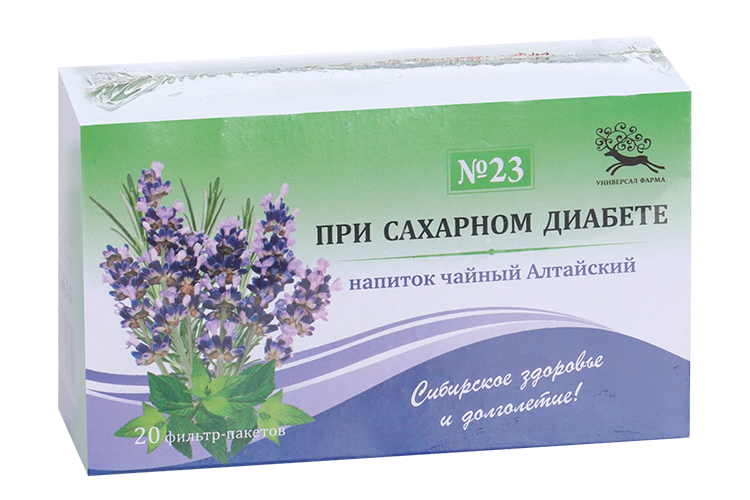

Чайный напиток Алтайский №23 п/сах диабете 1,5 г, 20 шт, фильтр-пакет