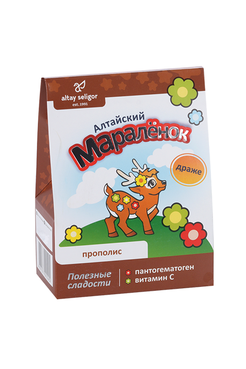 

Алтайский мараленок Пантогематоген прополис, 70 г, драже