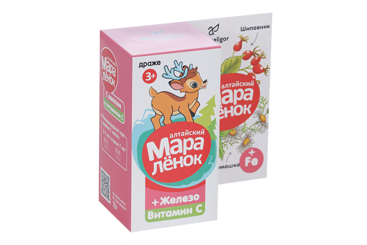 

Алтайский мараленок Витамин С и железо, 70 г, драже