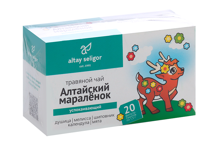 

Чай Алтайский мараленок травяной/успокаивающий 1,5 г, 20 шт, фильтр-пакет