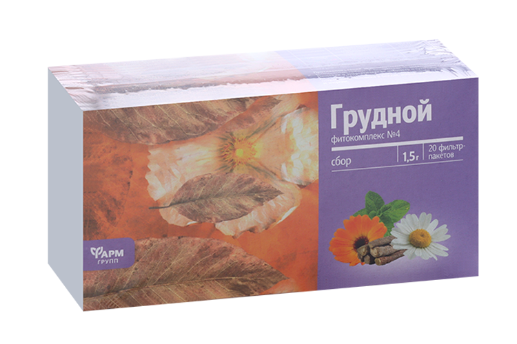

Грудной фитокомплекс №4, 1,5 г, 20 шт, сбор растительный-сырье измельченное
