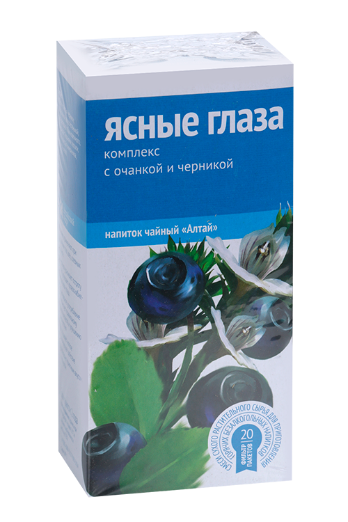 

Чайный напиток Алтай Ясные глаза с очанкой и черникой, 2 г, 20 шт
