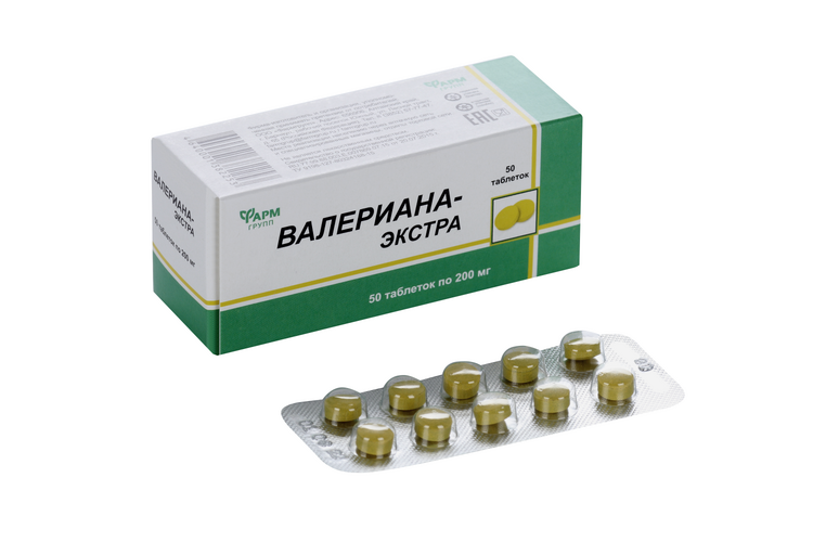 Валериана Экстра 200 мг, 50 шт, таблетки