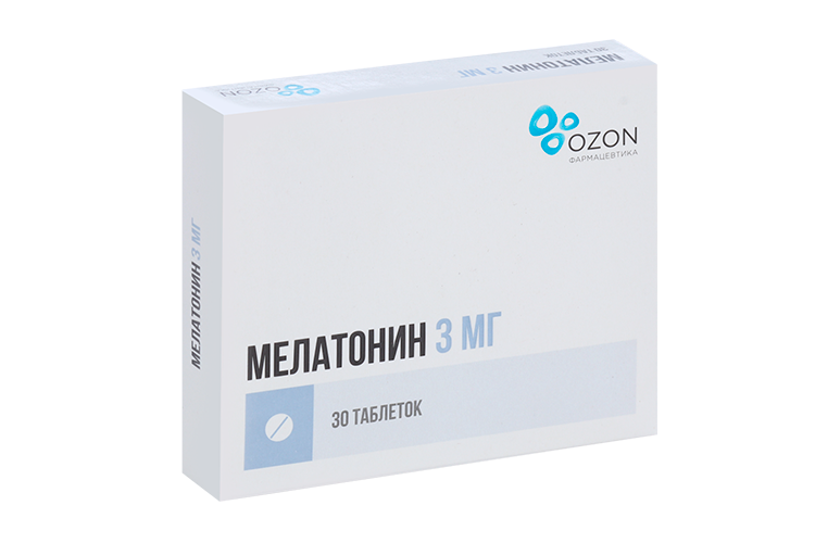 

Мелатонин 3 мг, 30 шт, таблетки покрытые пленочной оболочкой