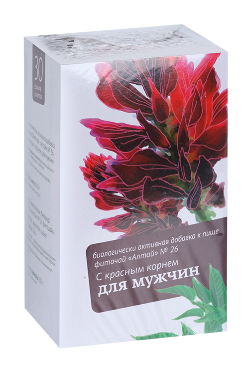 

Фиточай Алтай №26 д/мужчин с красным корнем, 2 г, 30 шт