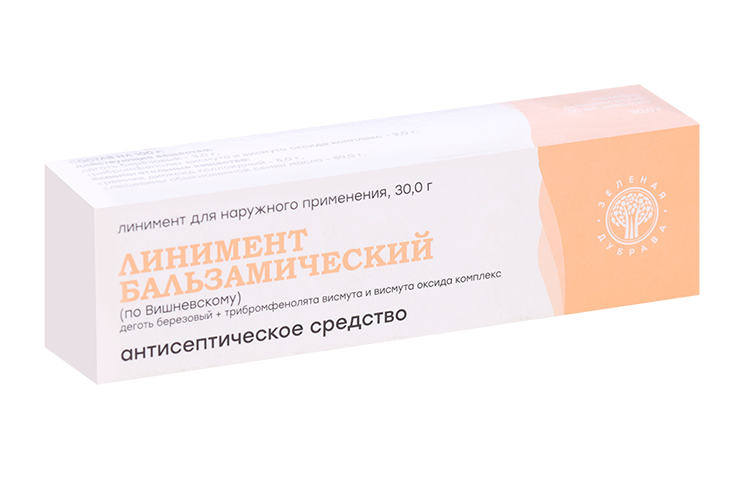 Линимент бальзамический (по Вишневскому), 30 г, линимент