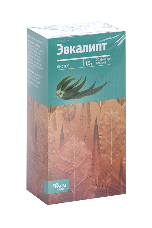 

Эвкалипт, 1,5 г, 20 шт, сырье растительное