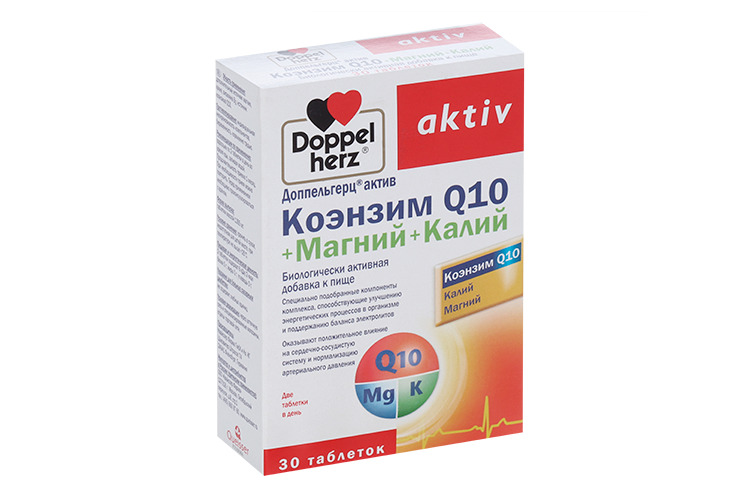 Доппельгерц Актив Коэнзим Ку 10МагнийКалий 30 шт 865₽