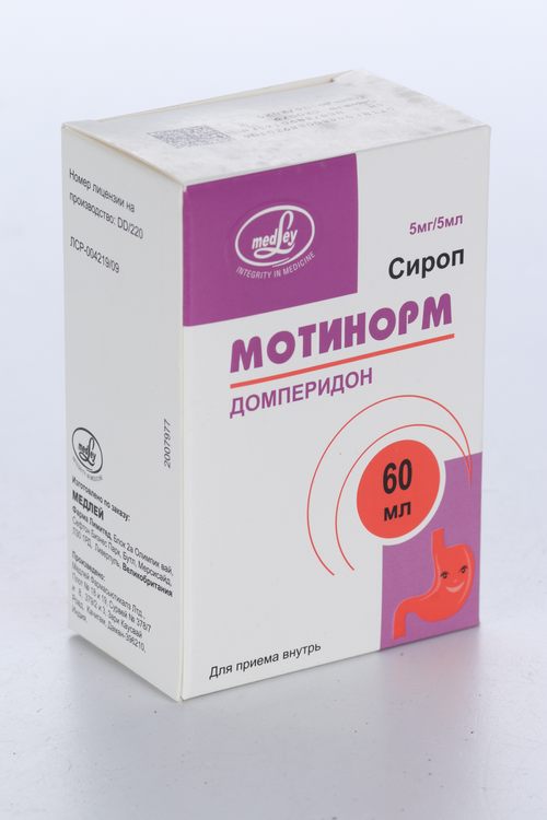 

Мотинорм 5 мг/5 мл, 60 мл, сироп