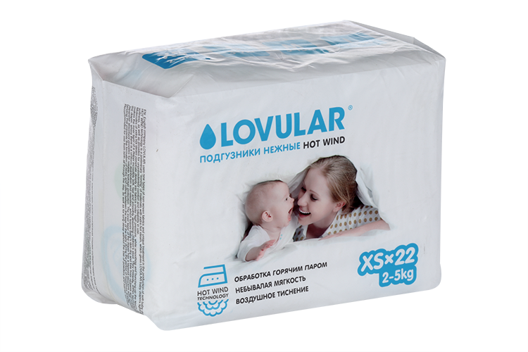 

Подгузники Ловулар Хот Винд (2-5кг), 22 шт