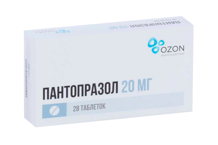 

Пантопразол 20 мг, 28 шт, таблетки кишечнорастворимые покрытые оболочкой