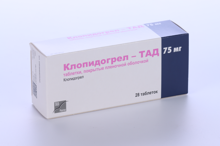 

Клопидогрел-ТАД 75 мг, 28 шт, таблетки покрытые пленочной оболочкой