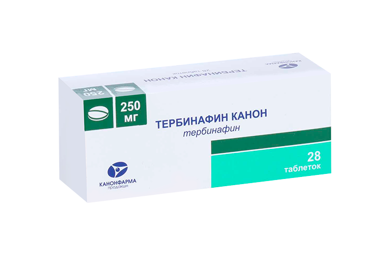 

Тербинафин Канон 250 мг, 28 шт, таблетки