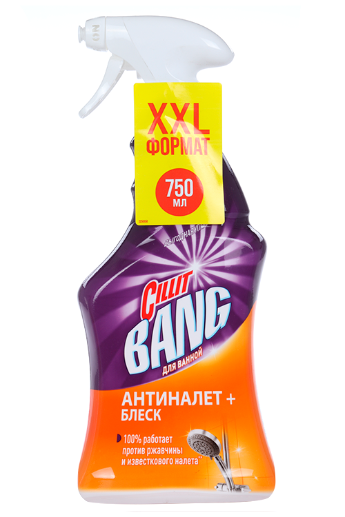 

Чистящее средство CILLIT BANG антиналет+блеск для ванной (с курком) 750 мл