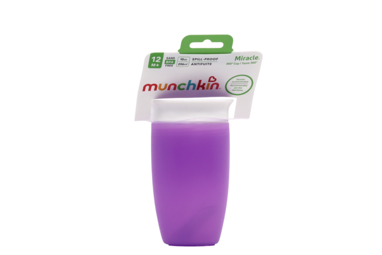 Поильник-непроливайка Манчкин Миракл фиол (с 12 мес), 296 мл