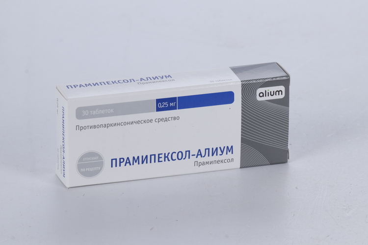 

Прамипексол-Алиум 0.25 мг, 30 шт, таблетки