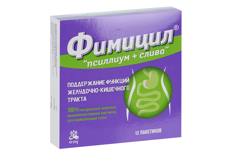 

Фимицил Псиллиум/слива 5 г, 12 шт, пакет-саше