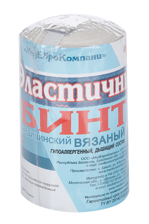 

Бинт мед эласт вязан с лайкрой компресс ленточ СР 10 см х3 м