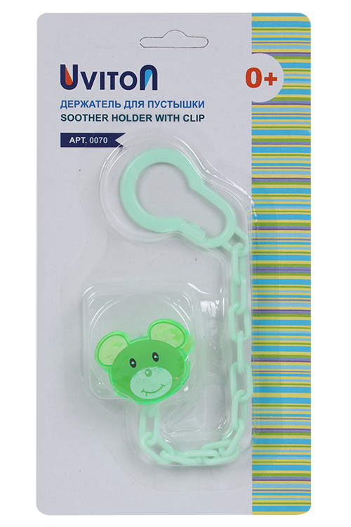 

Держатель Uviton д/пустышки Мышка (с 0 мес), зеленый