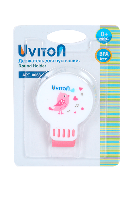 

Держатель Uviton д/пустышки Ленточка (с 0 мес), розовый