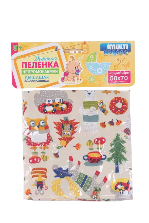 

Пеленка Молти Даяпес непромок д/коляски из микрофибры с рисунком лисы 50х70 см