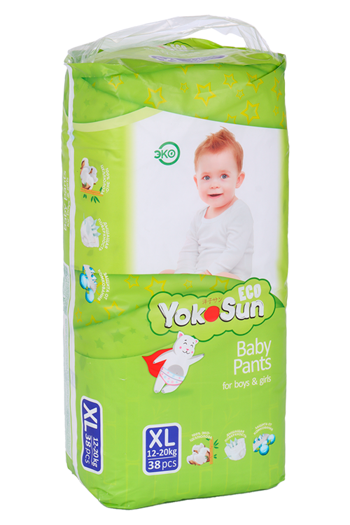 

Подгузники-трусики ЙокоСан Эко XL (12-20 кг), 38 шт