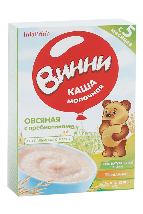 

Каша Винни овсян молоч с пребиотиками (с 5 мес), 200 г