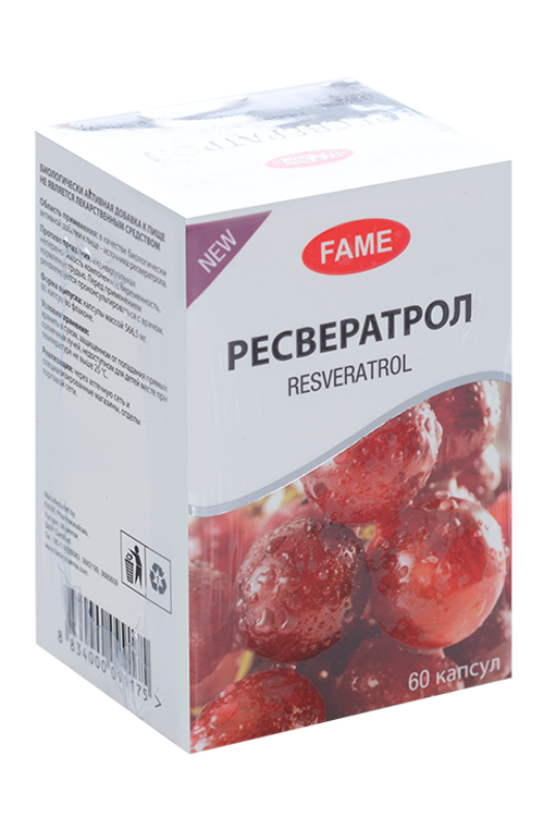 

Ресвератрол красного винограда, 60 шт, капсулы