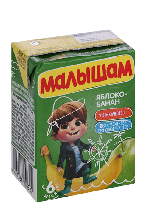 

Нектар Малышам яблоко/банан (с 6 мес), 0,2 л, 18 шт