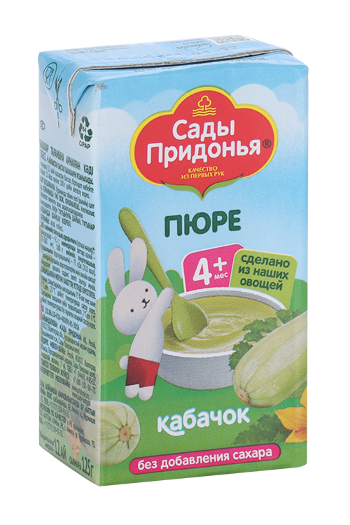 

Пюре Сады Придонья кабачок (с 4 мес), 125 г