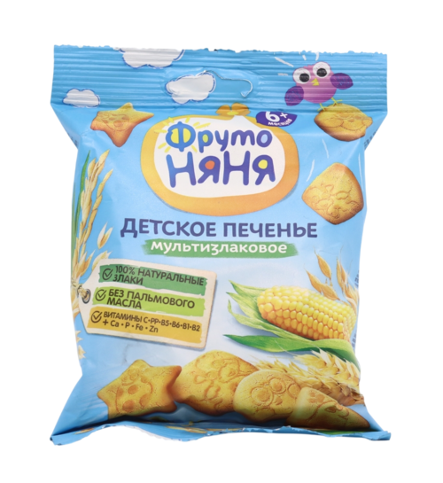 Печенье Фрутоняня мультизлаковое (с 6 мес), 50 г, 12 шт