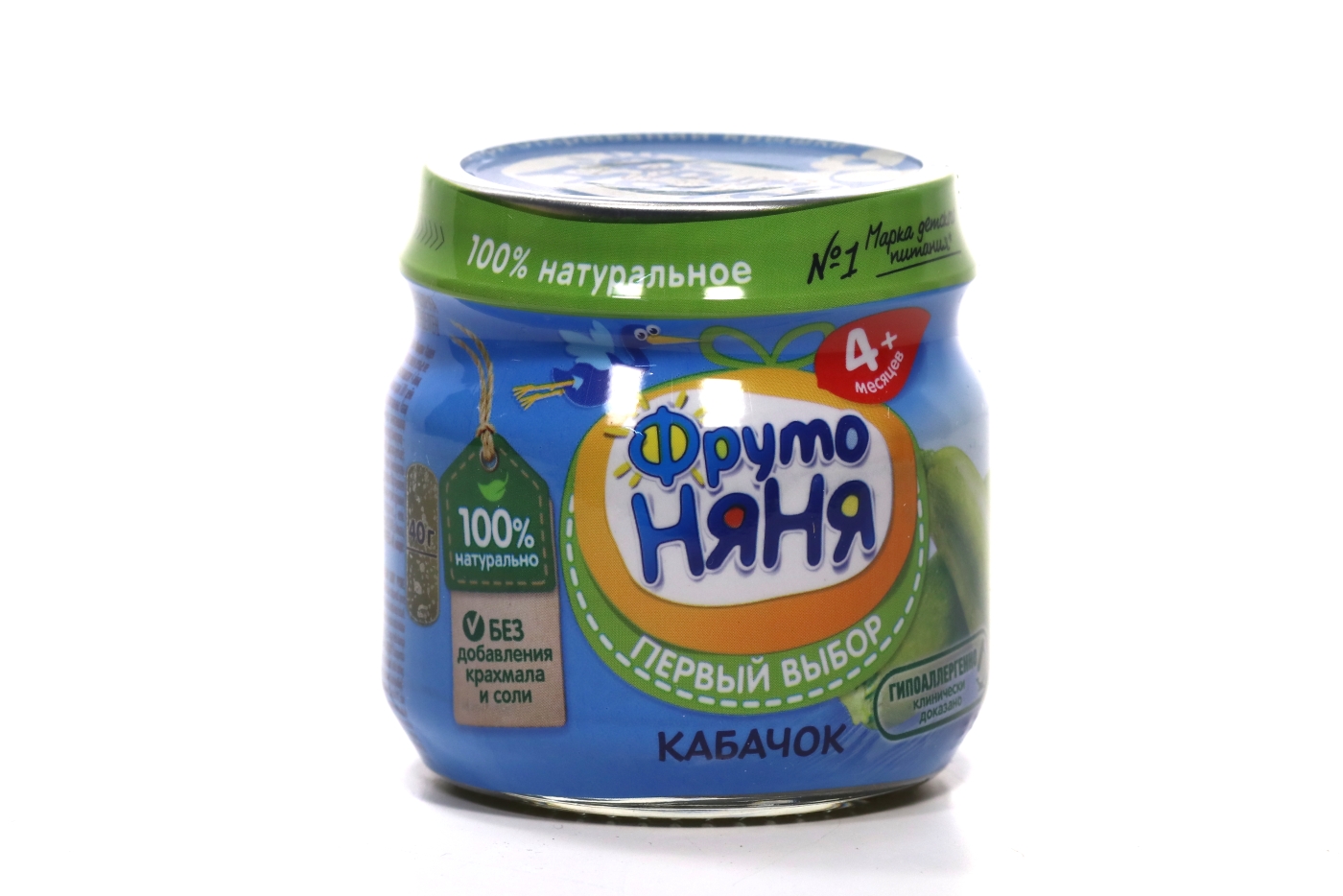 Пюре Фрутоняня кабачок (с 4 мес), 80 г, 12 шт
