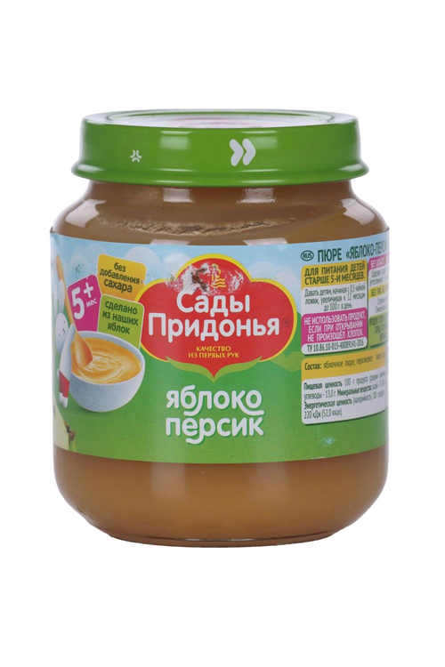 

Пюре Сады Придонья ябл/персик (с 5 мес), 120 г