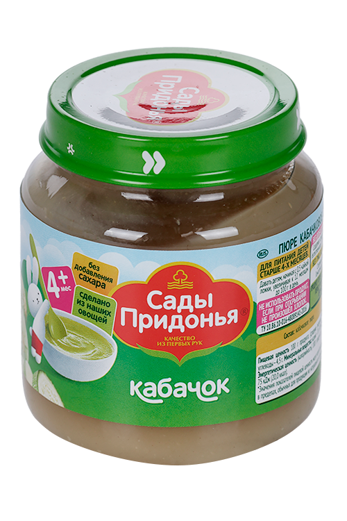 

Пюре Сады Придонья кабачок (с 4 мес), 120 г