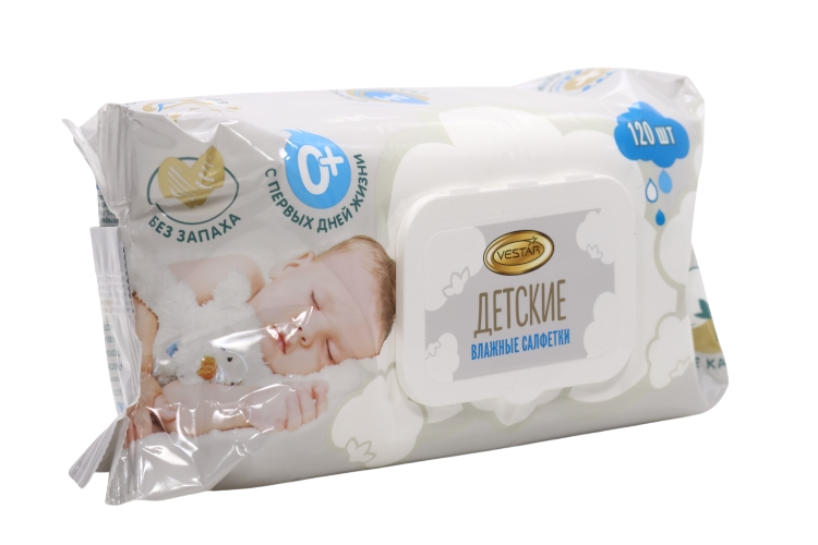 

Салфетки влаж Вестар д/детей алоэ/календула, 120 шт