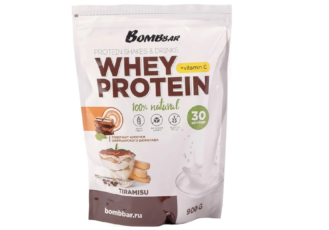 

Протеин БомбБар Вэй Протеин Protein Shakes & Drinks тирамису, 900 г