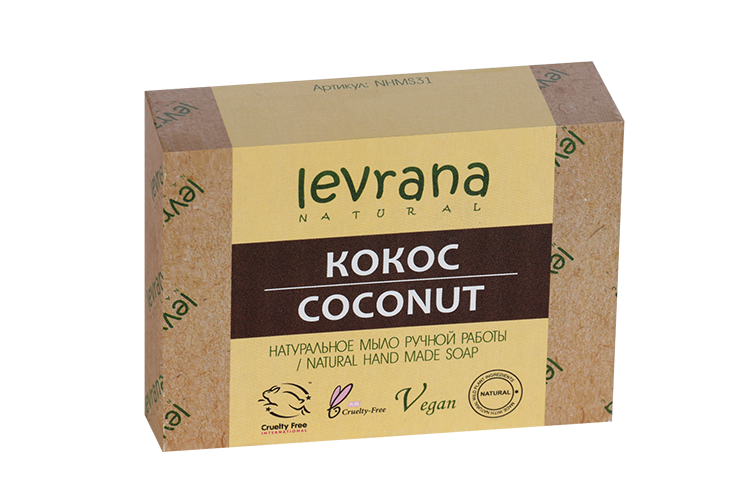 

Мыло Леврана ручной работы Кокос, 100 г