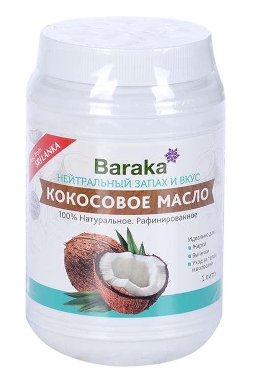 

Масло Барака Кокосовое растит/рафинированное, 1 000 мл