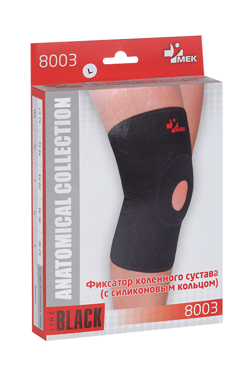 

Фиксатор Мек коленного сустава с силиконовым кольцом L, (8003)