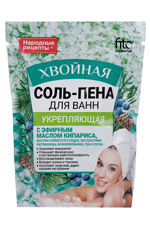 

Соль-пена Народные рецепты укрепляющая д/ванн, 200 г