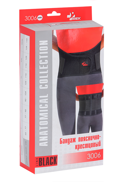 

Бандаж Мек пояснично-крестцовый 3 ребра жестк согрев эффект XXXL, (3006)